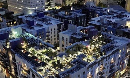 image of city at night