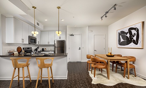 well lit open living area